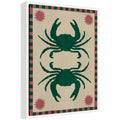 Sylvie Lush Duo 6 Crabs Framed Canvas by Shatha Al Dafai