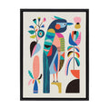 Sylvie Mid Century Modern Kookaburra Framed Canvas by Rachel Lee of My Dream Wall