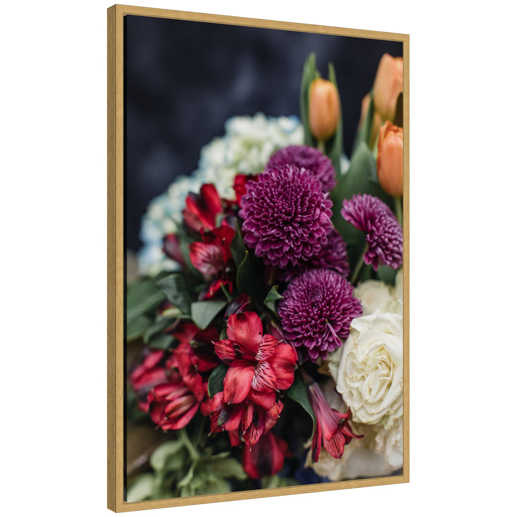 Sylvie Wine Bouquet Framed Canvas by Alicia Abla