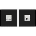 Humpback Whale 2 Piece Framed Wall Art Print Set by Laura Evans Black Mat