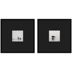 Humpback Whale 2 Piece Framed Wall Art Print Set by Laura Evans Black Mat