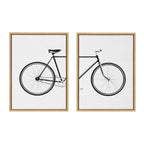 Sylvie Bicycle Framed Canvas by Simon Te of Tai Prints