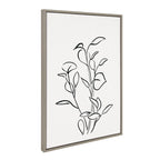 Sylvie Botanical Sketch Print No 2 Framed Canvas by The Creative Bunch Studio