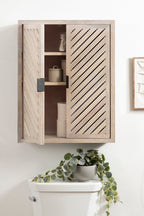 Mezzeta Tall Wood Bath Cabinet