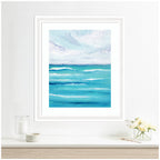 Framed Art Evening Ocean Waves by Nikita Jariwala