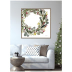 Sylvie Framed Canvas Loose Christmas Wreath by Patricia Shaw