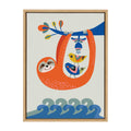 Sylvie Little Sloth Framed Canvas by Rachel Lee of My Dream Wall