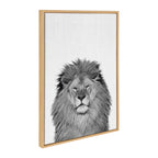 Sylvie Lion Framed Canvas by Simon Te Tai