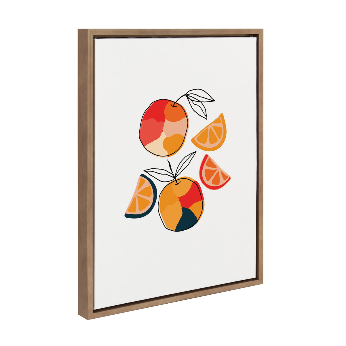Sylvie Juicy Citrus Framed Canvas by Oris Eddu