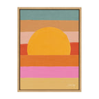 Sylvie Sunset Waves Framed Canvas by Cat Coquillette