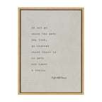 Sylvie Emerson Quote Framed Canvas by Saint and Sailor Studios