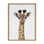Sylvie Baby Giraffe  Color Illustration Framed Canvas by Simon Te of Tai Prints
