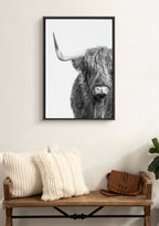 Sylvie Highland Cow Framed Canvas by Amy Peterson Art Studio