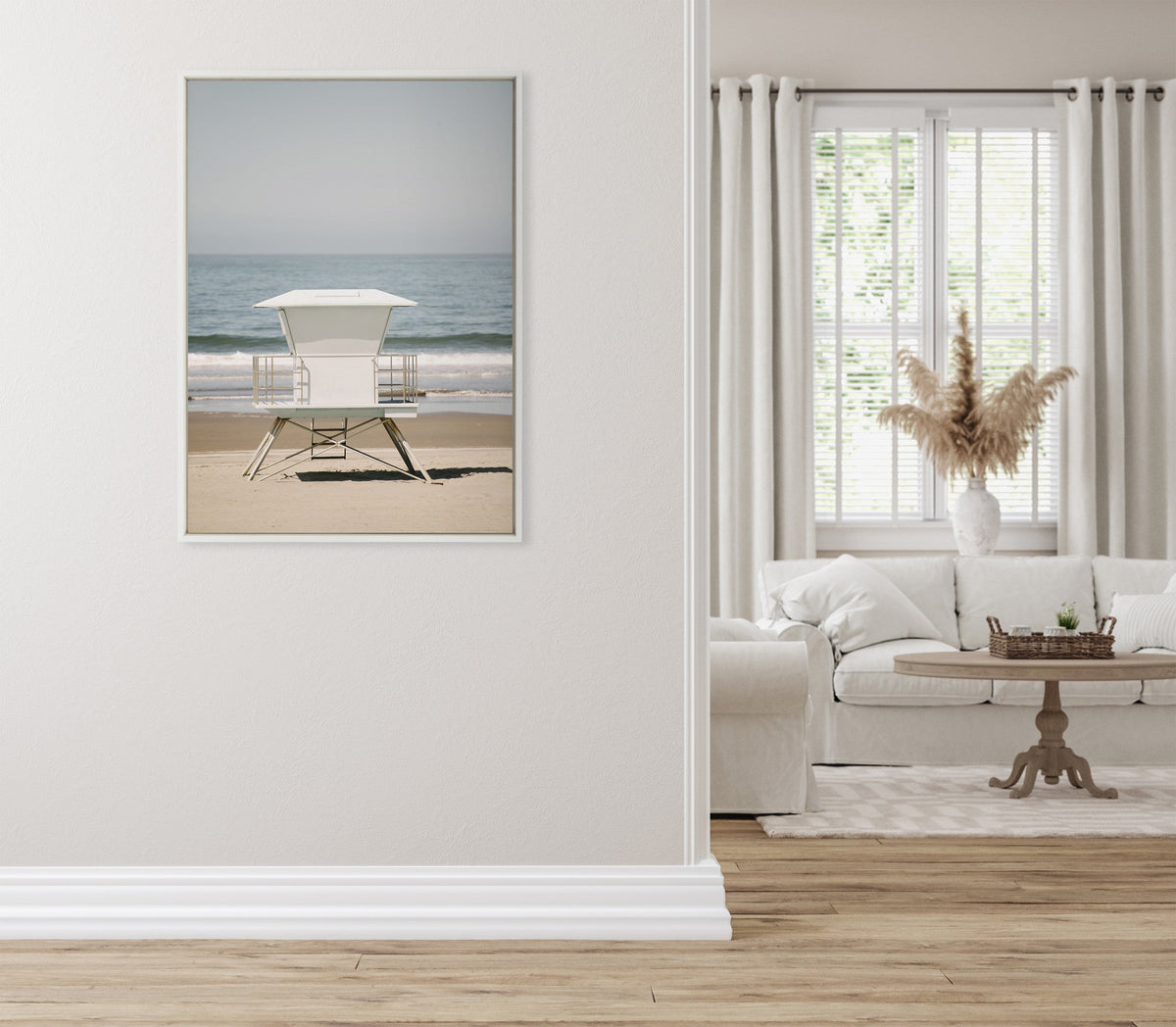 Sylvie Surf Shack Framed Canvas by Crystal Lynn Collins