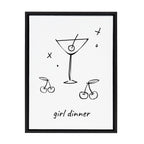 Sylvie Girl Dinner Framed Canvas by Honey Island Studio