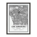 Sylvie Los Angeles Modern Map Framed Canvas by Jake Goossen