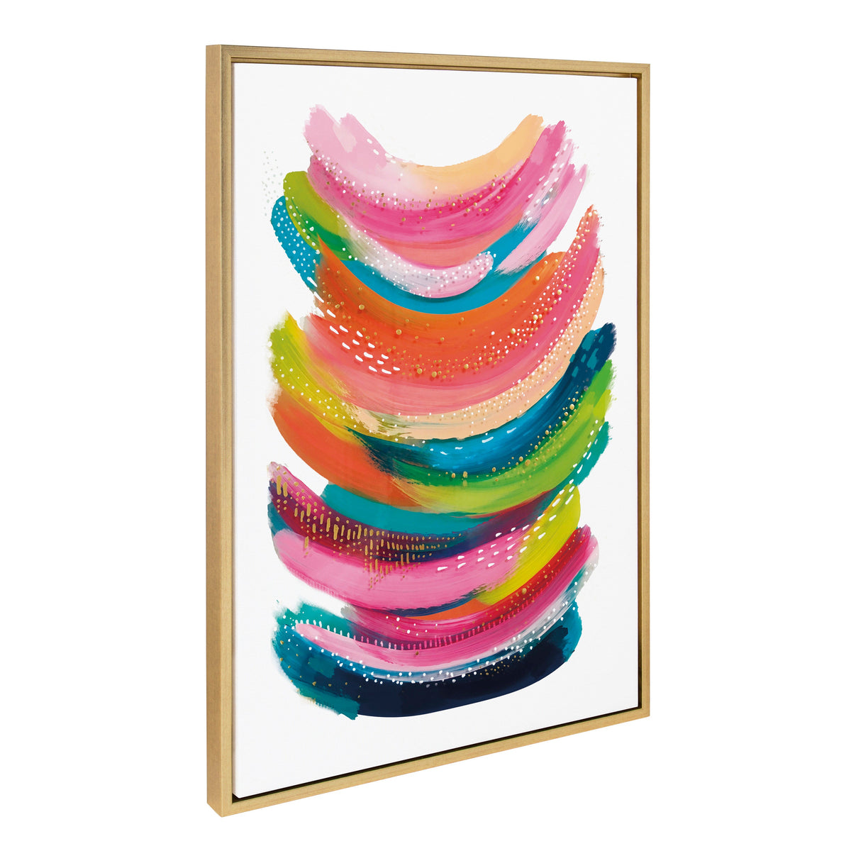 Sylvie Bright Abstract Framed Canvas by Jessi Raulet of Ettavee