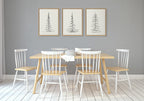 Sylvie Minimalist Evergreen Trees Framed Canvas Set by The Creative Bunch Studio