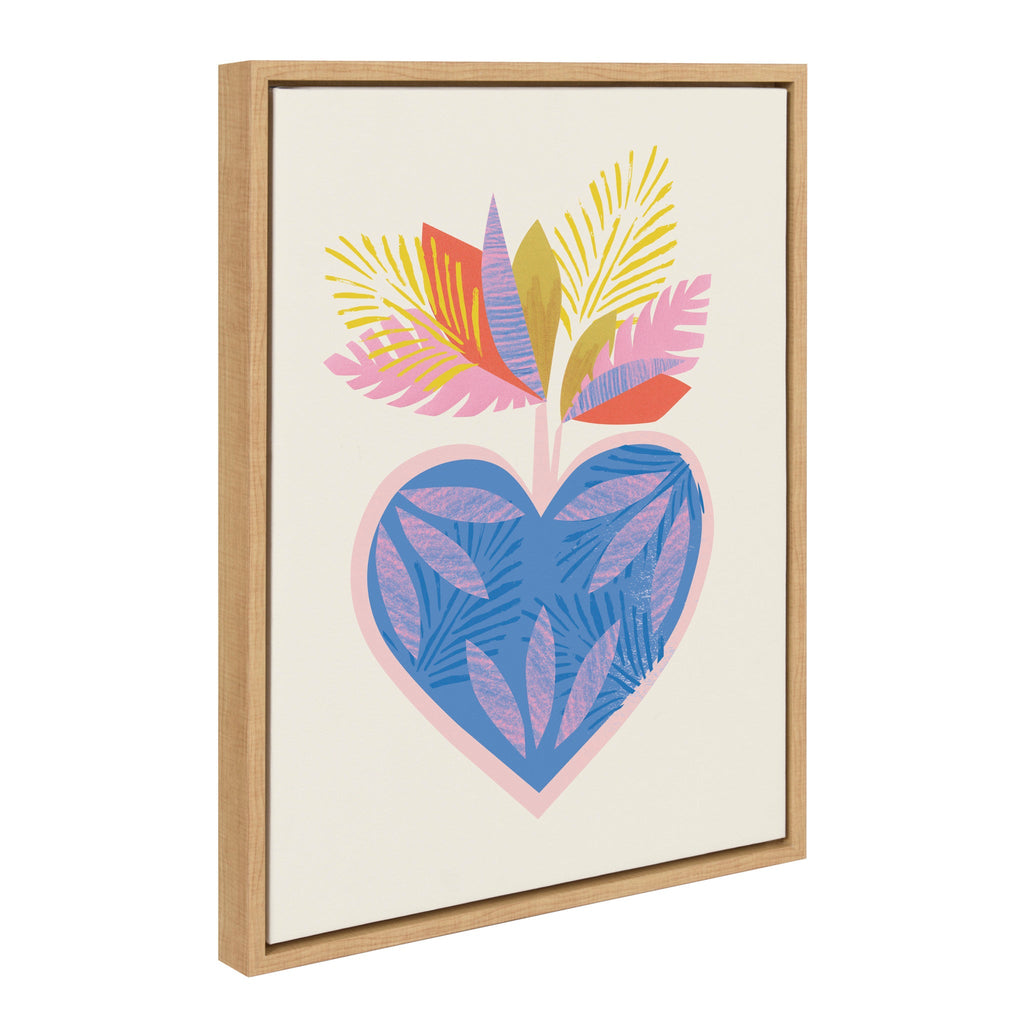 Sylvie Tropical Love Framed Canvas by Kasey Free