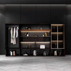 Fulton · Office Shelves w/ Integrated Lighting & Closet Storage