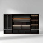 Fulton · Office Shelves w/ Integrated Lighting & Closet Storage