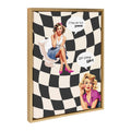 Sylvie Go Piss Girl Black Framed Canvas by Honey Island Studio