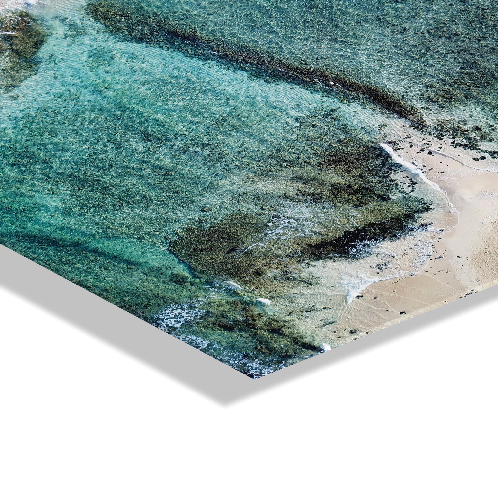 Poipu Beach Kauai Floating Acrylic Art by Rachel Bolgov
