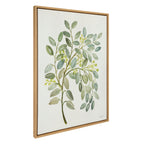 Sylvie Pale Leaves Framed Canvas by Patricia Shaw