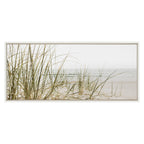 Sylvie Calming Beach Grass Framed Canvas by The Creative Bunch Studio