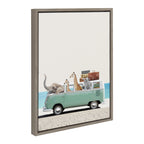 Sylvie Summer Animal Adventures Framed Canvas by July Art Prints