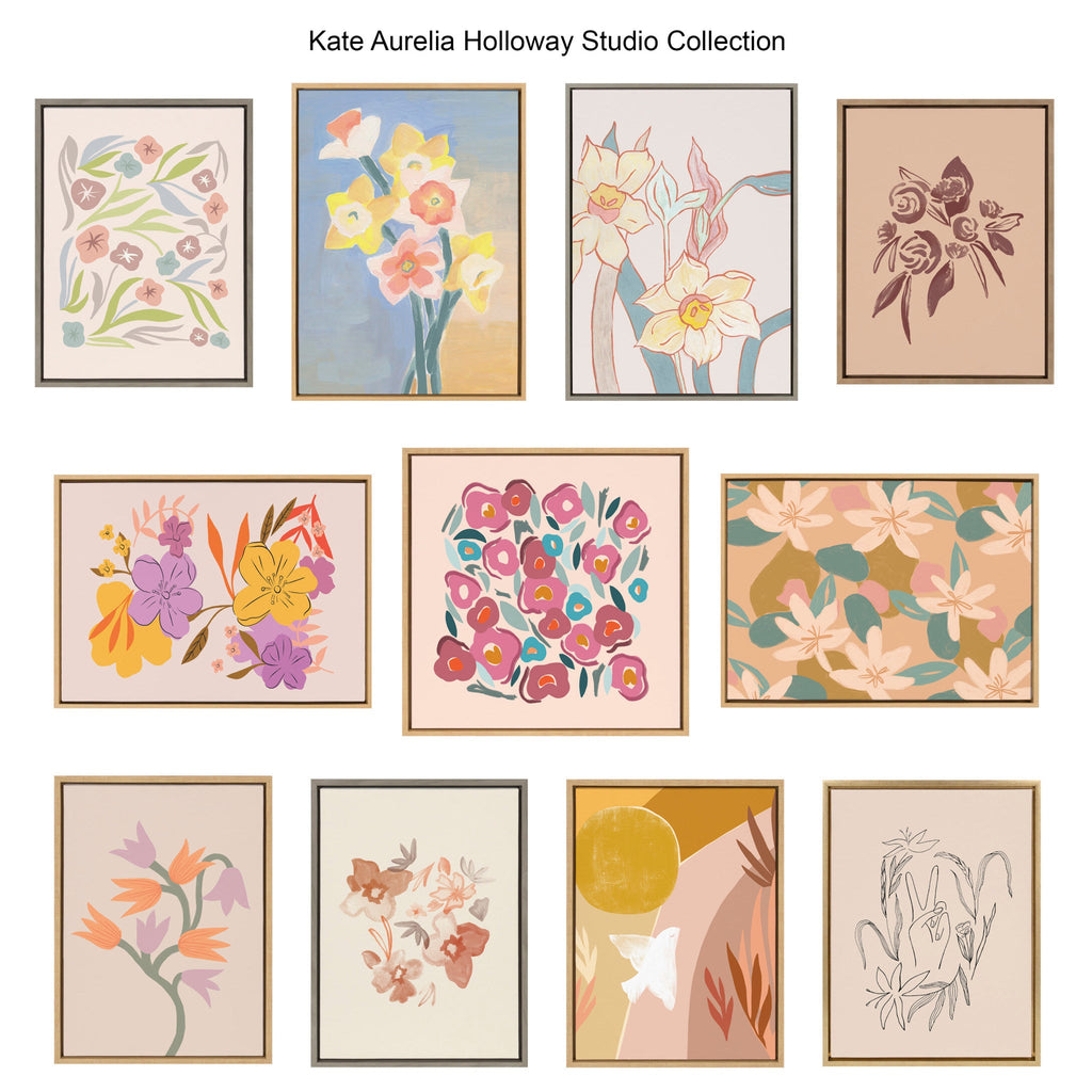 Sylvie Endless Summer Vertical Framed Canvas by Kate Aurelia Holloway