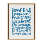 Sylvie Brave Bold Framed Canvas by Alicia Schultz