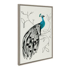 Sylvie 658 Peacock Framed Canvas by Teju Reval of SnazzyHues