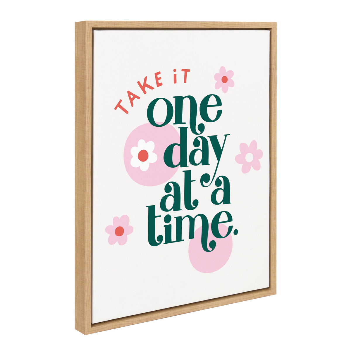 Sylvie Take It One Day At A Time Framed Canvas by Maria Filar