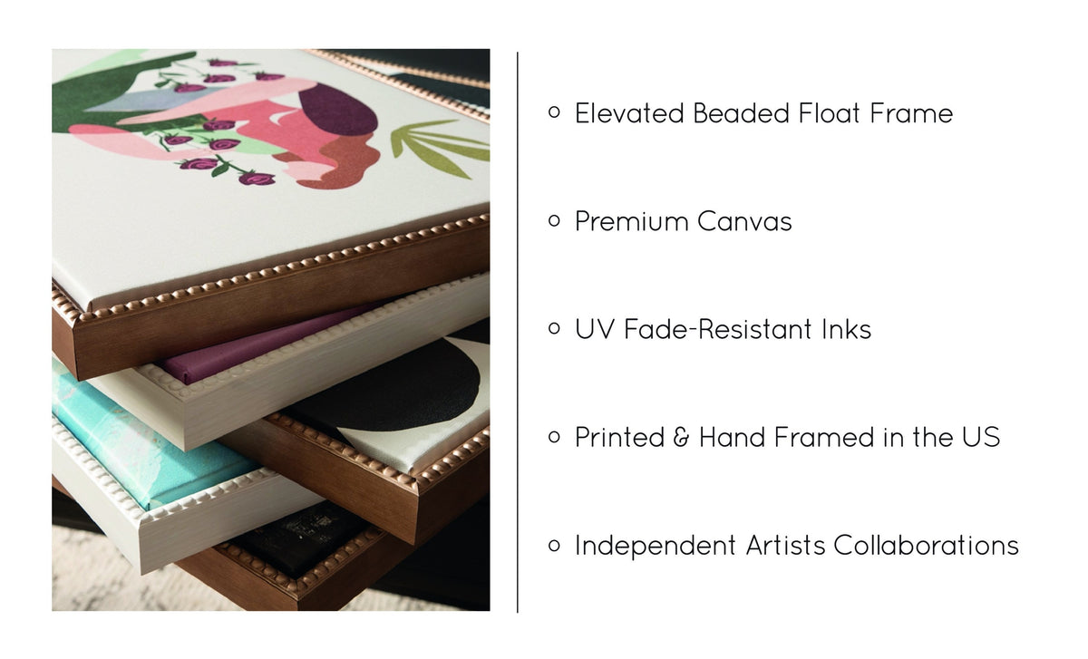 Sylvie Beaded EV Brushstroke 155 Framed Canvas by EttaVee