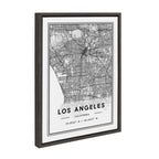 Sylvie Los Angeles Modern Map Framed Canvas by Jake Goossen