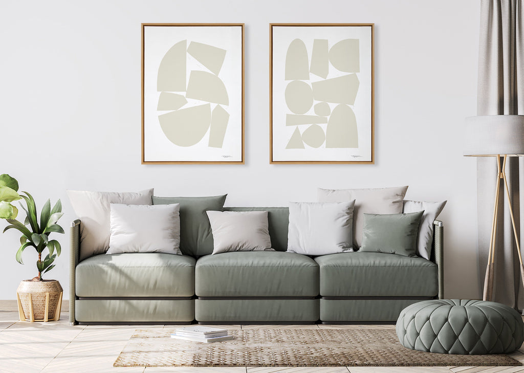 Sylvie Constructed II Neutral Framed Canvas by Statement Goods