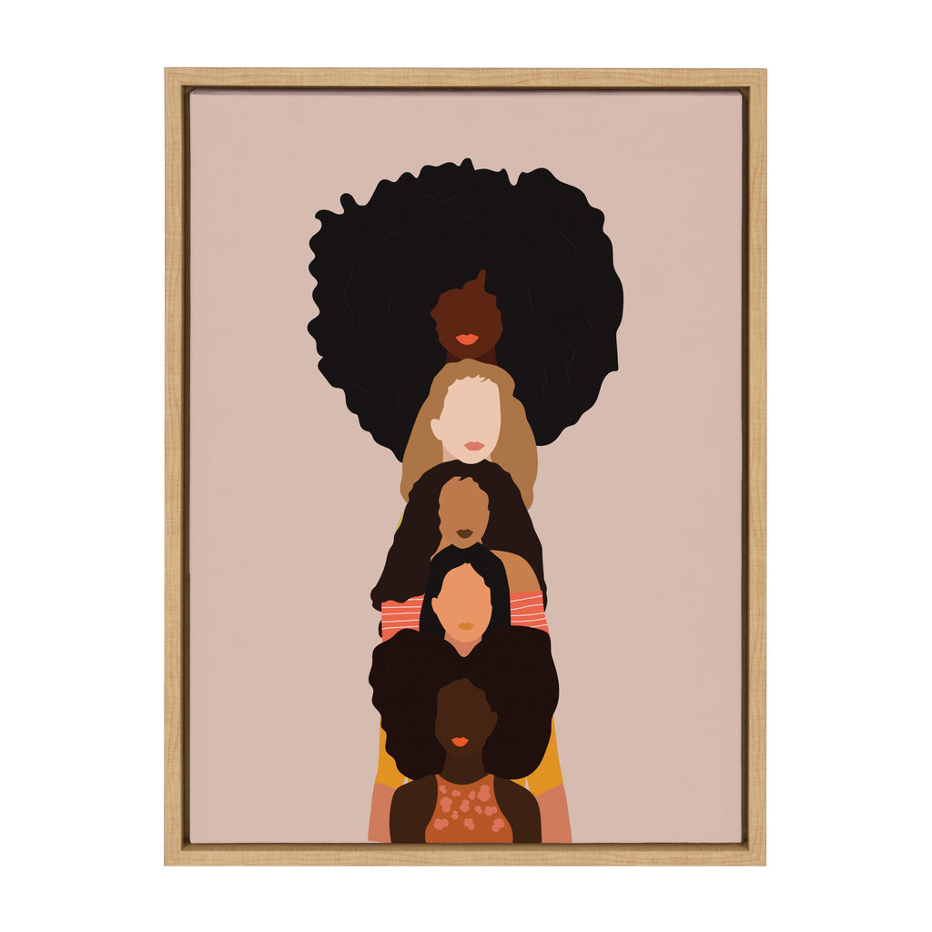 Sylvie Sisters Framed Canvas by Oris Eddu