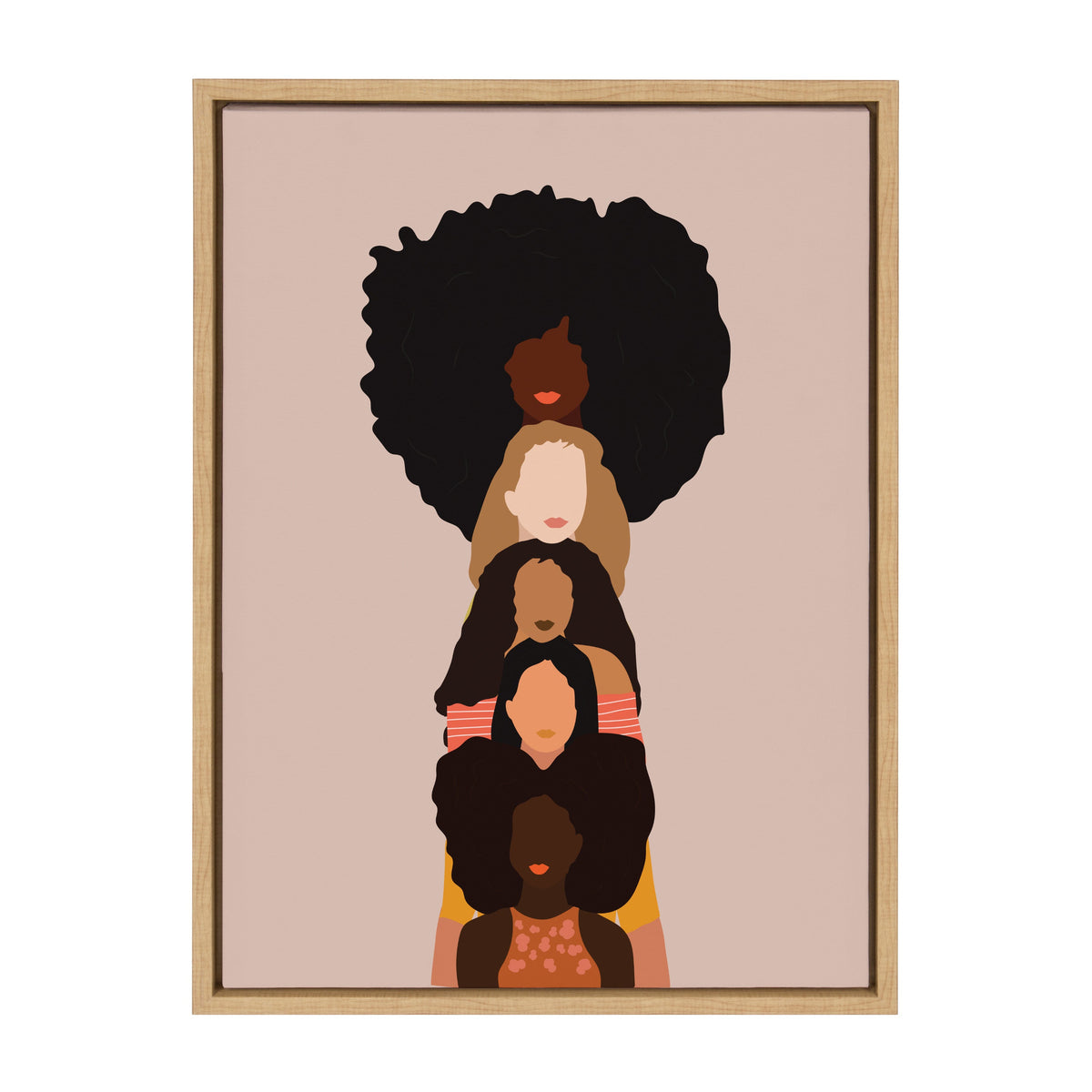 Sylvie Sisters Framed Canvas by Oris Eddu