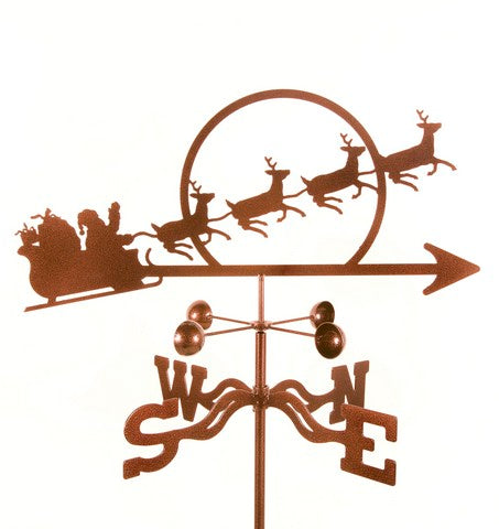 Ez Vane Ez1805-4S Santa With Sleigh Weathervane - Four Sided Mount