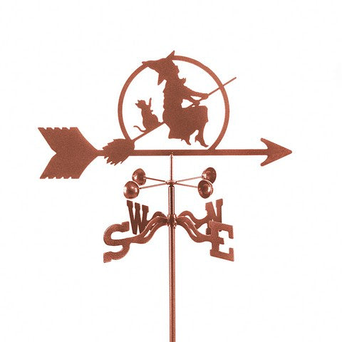 Ez Vane Ez1809-Rf Witch On A Broom Weathervane With Roof Mount