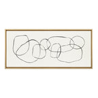 Sylvie Dancing Circles Framed Canvas by Teju Reval of SnazzyHues