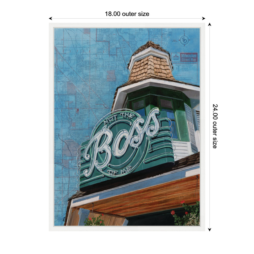 The Boss by Krista V. Allenstein Framed Canvas Wall Art Print