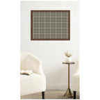 Framed Fabric Pinboard Sage Green Plaid Wall Organization