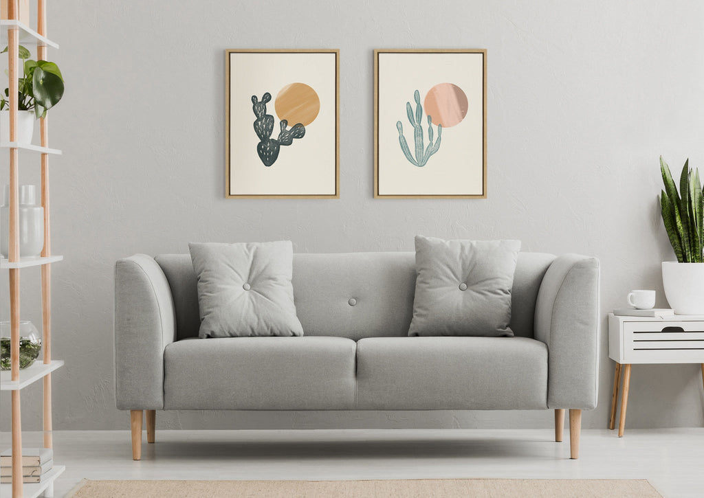 Sylvie Desert Sand Framed Canvas by Kate Aurelia Holloway