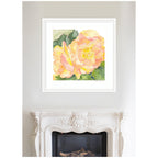 Framed Art Orange Pink Abstract Begonia by Patricia Shaw