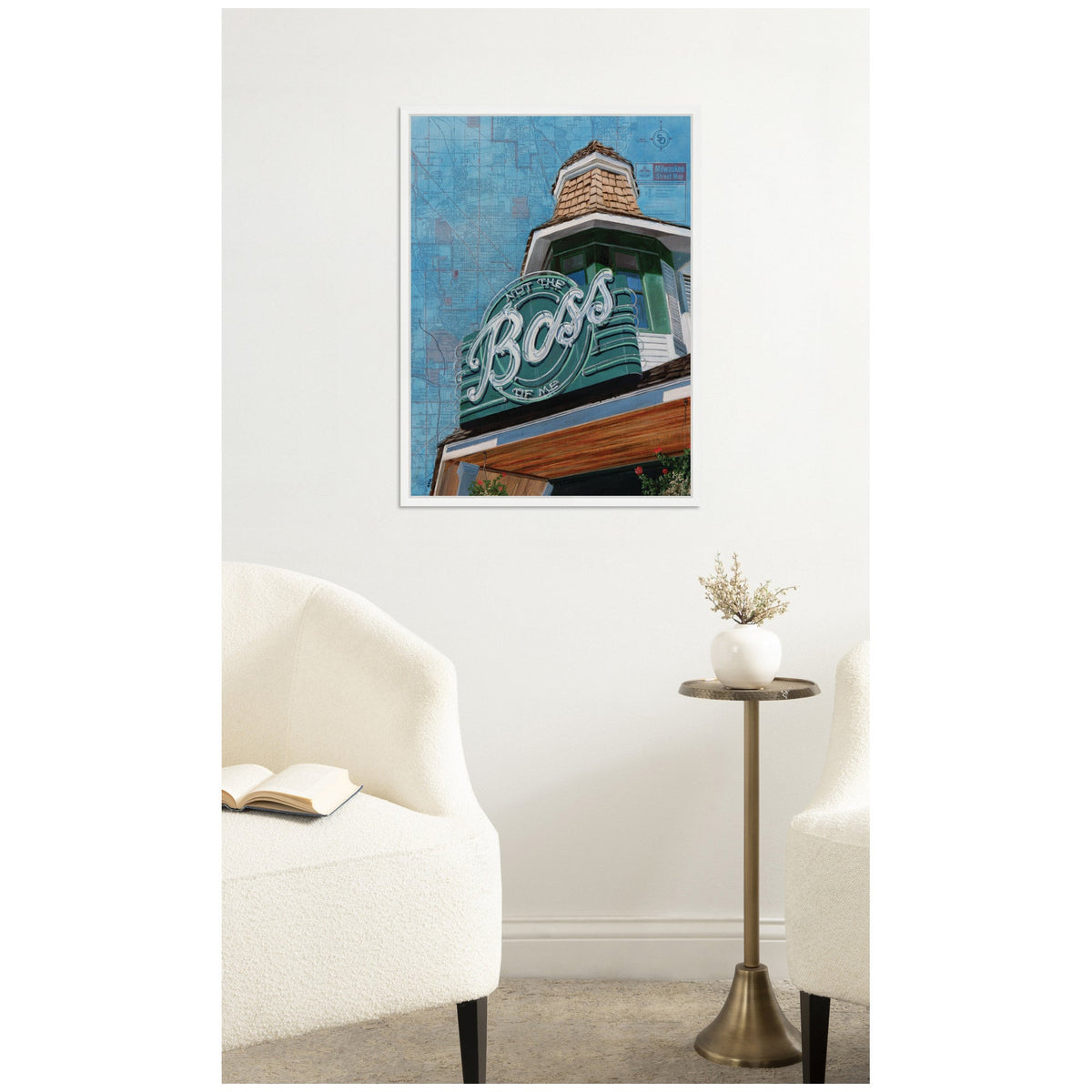 The Boss by Krista V. Allenstein Framed Canvas Wall Art Print
