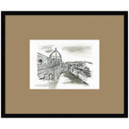 Postcard Florence by Teju Reval Framed Wall Art Print Matted