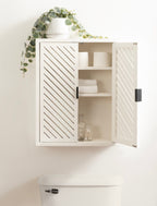 Mezzeta Tall Wood Bath Cabinet
