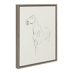 Sylvie Edgar Degas Horse Turned Three Quarters 1880 BW Framed Canvas by The Art Institute of Chicago